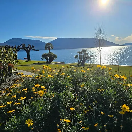 Maggiore - Traumbalkon Mit Seeblick & Pool Und 2 Sz Apartmán Oggebbio