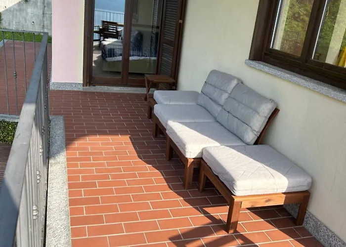 Maggiore - Traumbalkon Mit Seeblick & Pool Und 2 Sz アパート オッジェッビオ