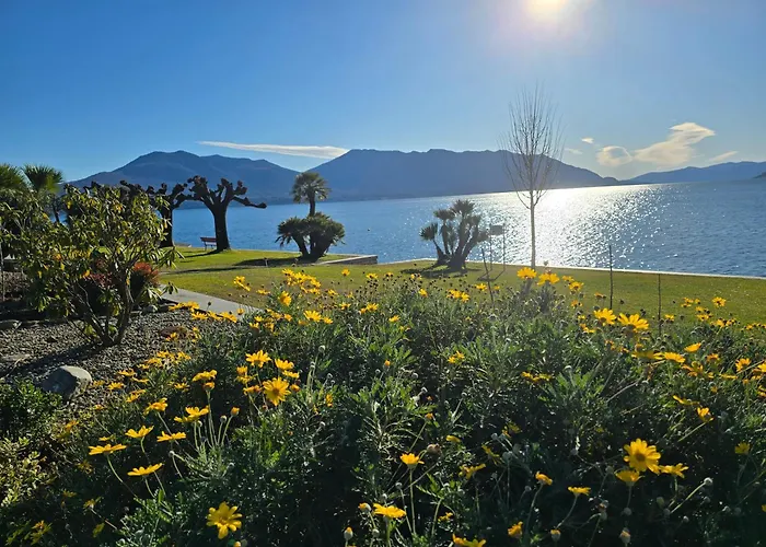 Maggiore - Traumbalkon Mit Seeblick & Pool Und 2 Sz Apartament Oggebbio